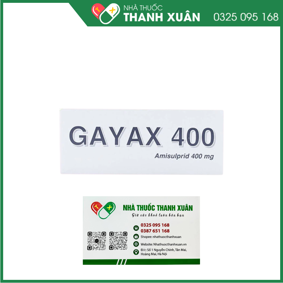 Thuốc Gayax 400 điều trị tâm thần phân liệt cấp và mạn tính